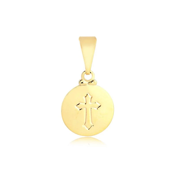 DIJE MEDALLA CON CRUZ 2.2CM
