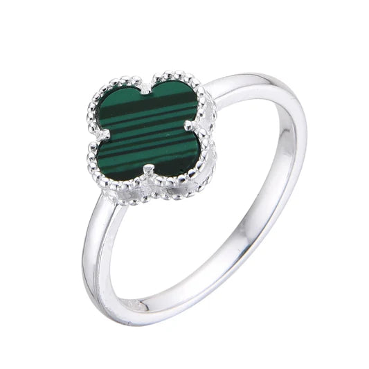 ANILLO TREBOL UNIQUE PLATA ITALY
