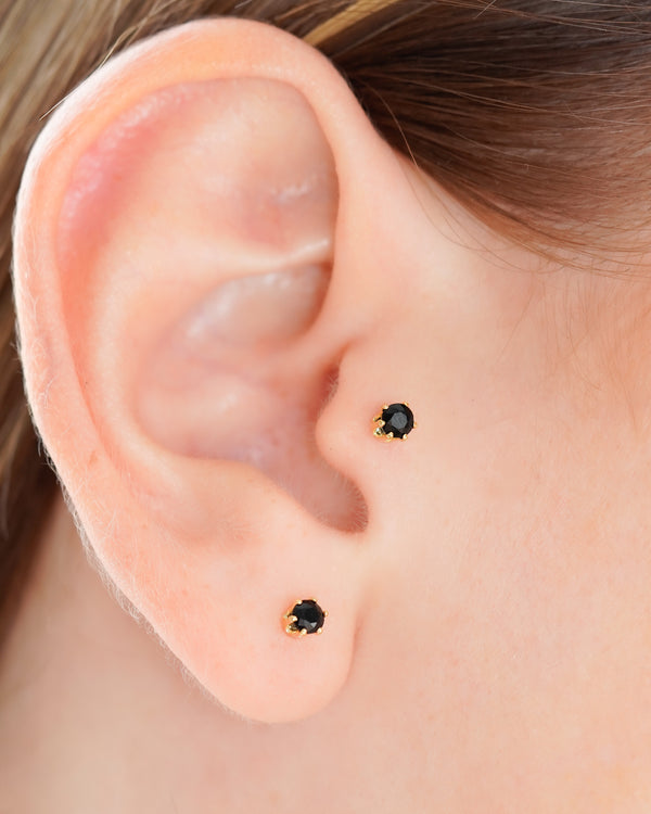 TOPO CIRCON REDONDO NEGRO 3MM