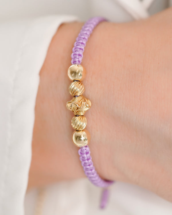 BRAZALETE PURPLE MAJESTY MACRAME 5MM-6MM