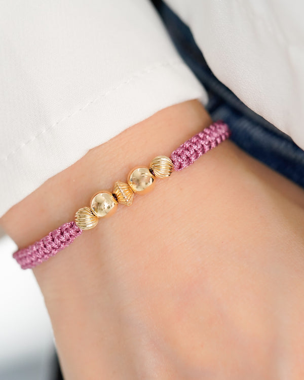 BRAZALETE MEGNETA MACRAME 5MM-6MM