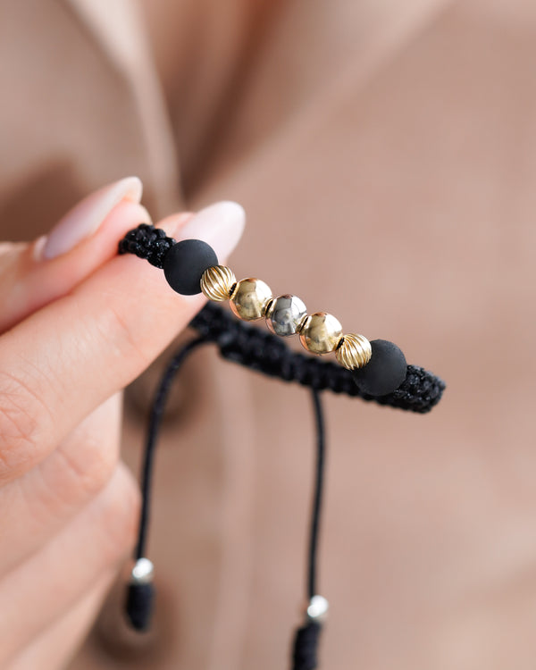 BRAZALETE MODERN 2 TONOS 5MM-6MM MACRAME