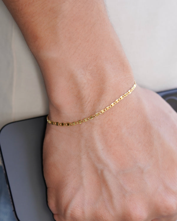 PULSERA ESCALERA PLANA 2MM 18CM