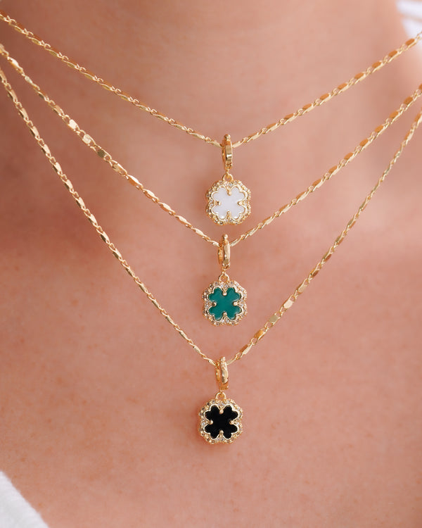 SET TREBOL GOLD (Cadena + Dije )