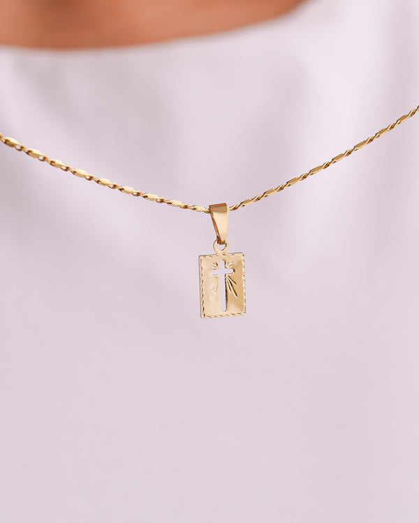 DIJE PLACA CRUZ SUDARIO 0.8CM