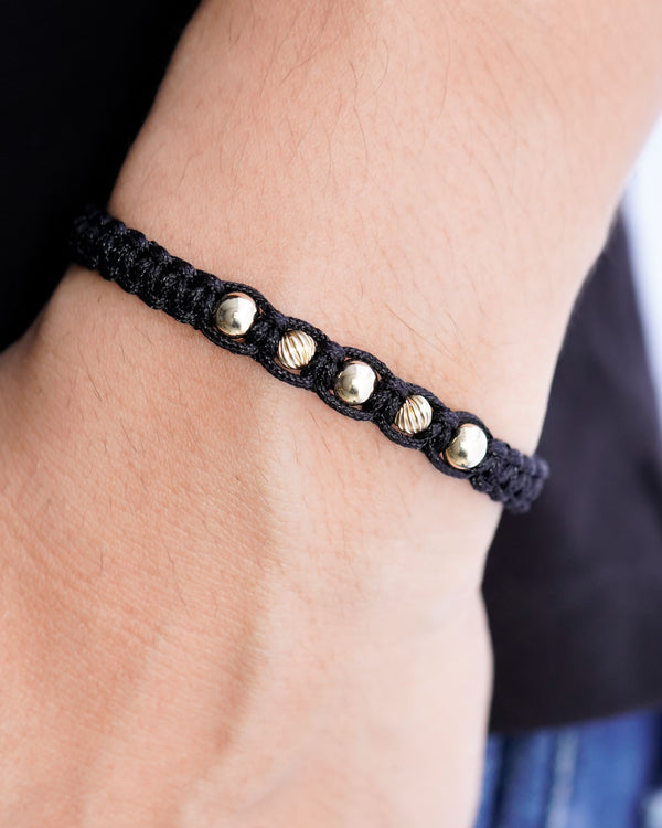BRAZALETE MACRAME INTER 5MM-6MM NEGRO