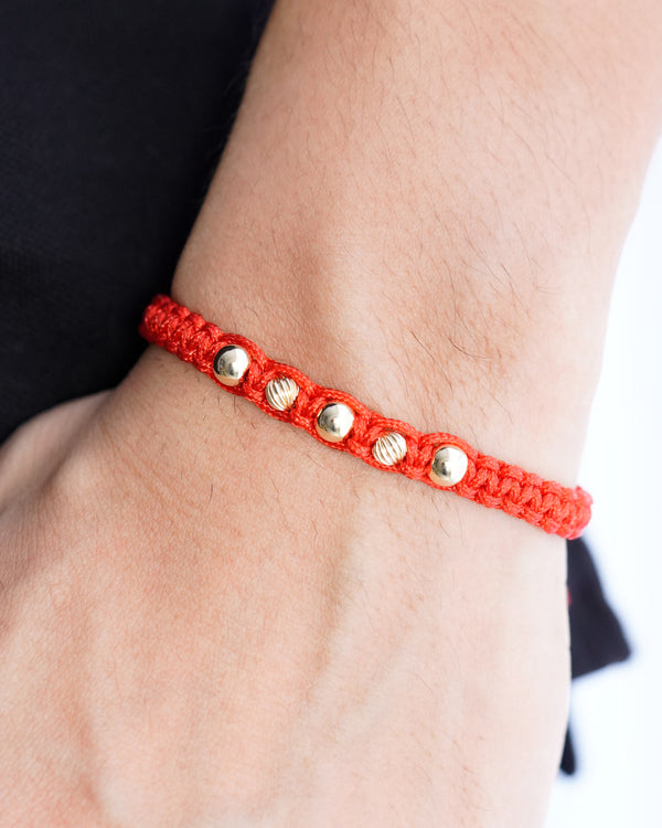 BRAZALETE MACRAME INTER 5MM-6MM ROJO