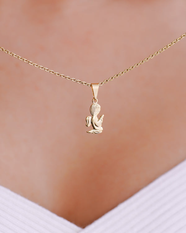 DIJE ANGEL DE LA GUARDA GOLD 0.8CM