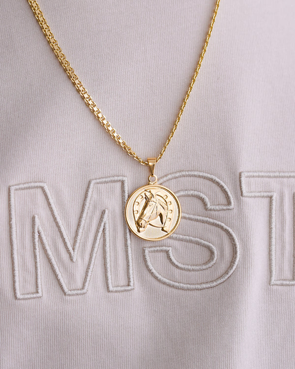 DIJE MEDALLA HERR CABALLO GOLD 1.7CM
