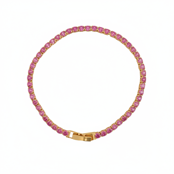 PULSERA TENNIS ROSA 2MM 17-19CM