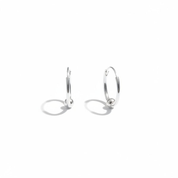CANDONGA BALIN PIRCING 1.5CM PLATA