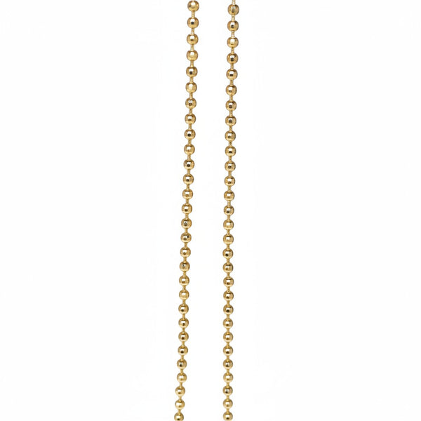CADENA MILITAR DORADA DIAMANTADA 4MM 45CM