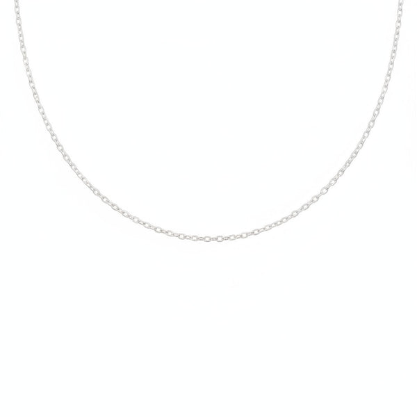 CADENA AROS 1X1 45CM PLATA ITA