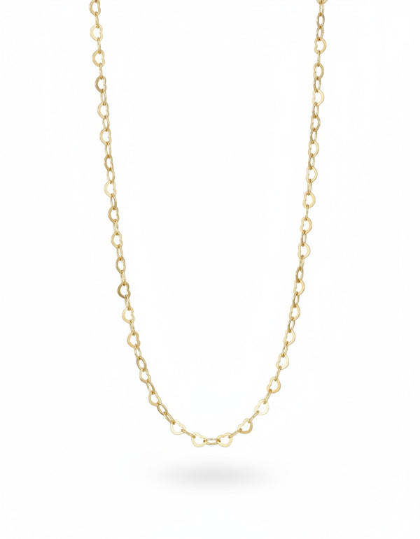 GARGANTILLA PLATA L CORAZONES 3MM 40CM