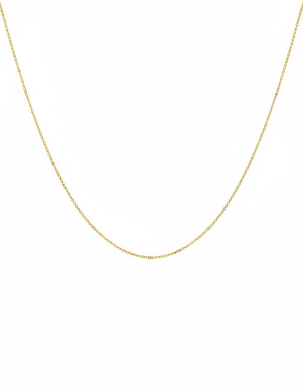 CADENA PLATA L MILITAR DIAMANTADA 1MM 45CM