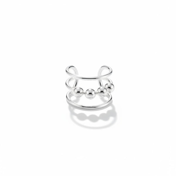 A EARCUFF BALINES TWO LINE PLATA