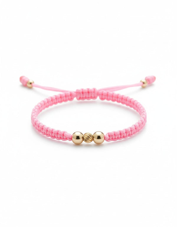 BRAZALETE TRES BALINES INTERCALADOS 5MM-6MM