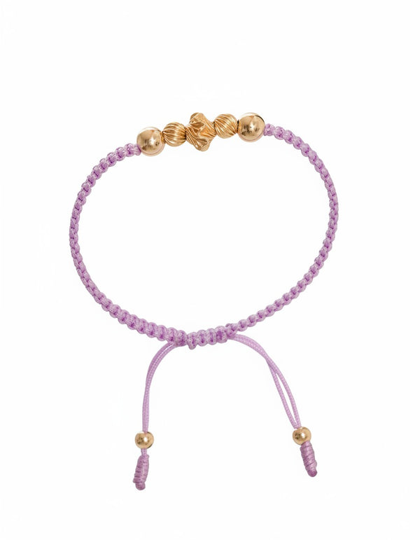 BRAZALETE PURPLE MAJESTY MACRAME 5MM-6MM