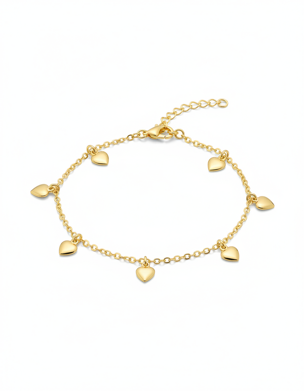 TOBILLERA AROS CORAZONES 25CM