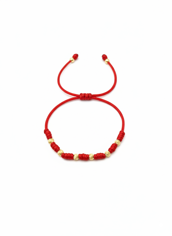 BRAZALETE 7 NUDOS PROTECCIÓN ROJA