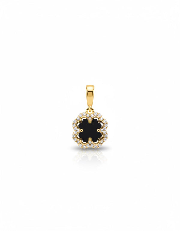 DIJE TREBOL LUXE NEGRO