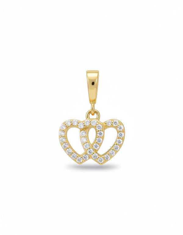 DIJE CORAZON DUO CIRCONIAS 1,3CM