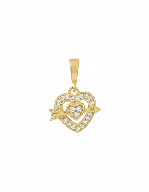 DIJE CORAZÓN FLECHADO 1,5CM