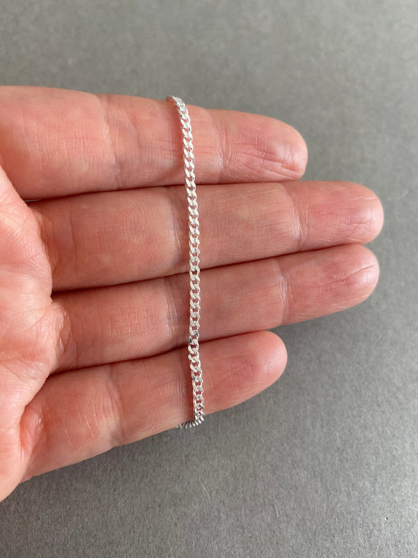 PULSERA CUBANA 2MM PLATA 19CM
