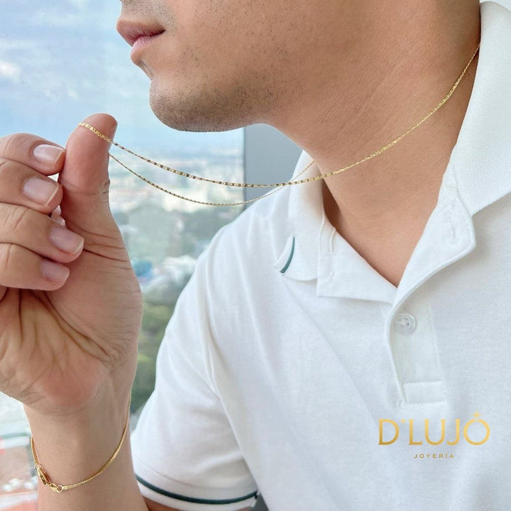 Cadena caracol delgada 65cm dlujo-joyeria