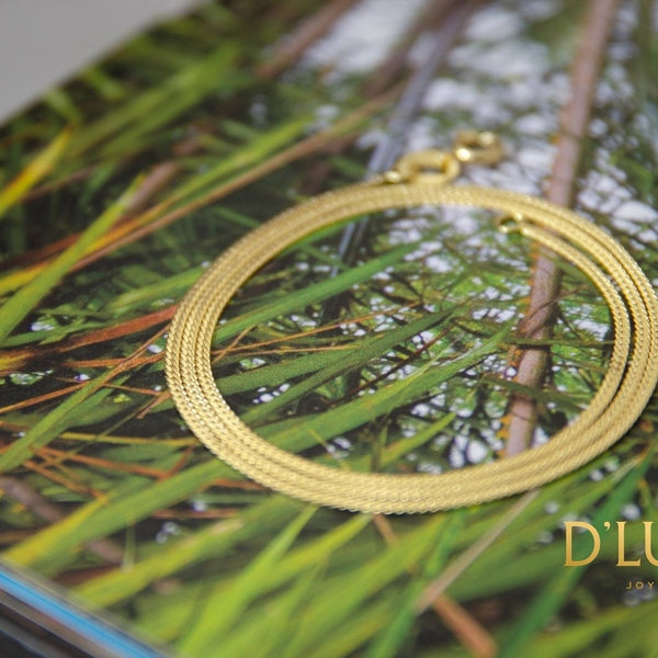 Cadena Serpiente plana delgada 45cm dlujo-joyeria